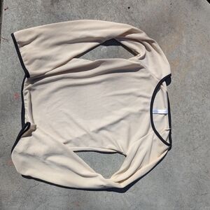 Cream Long Sleeve Women's Top